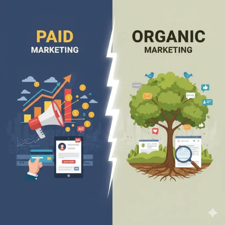 organic vs paid social media marketing